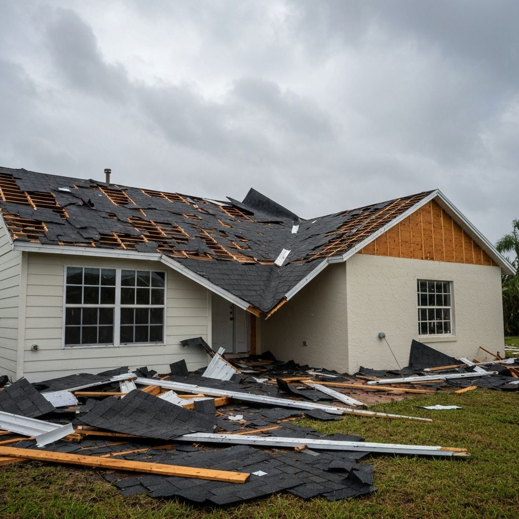 Before: Hurricane Damage Restoration